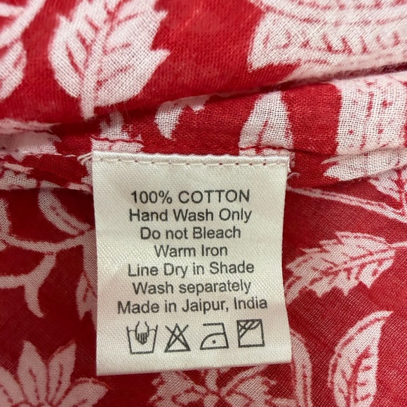 Daughters of India Kyra Mini Dress Balloon Sleeve in Saffron Floral Red Size XS - Picture 8 of 11